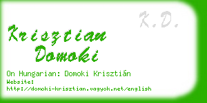 krisztian domoki business card
